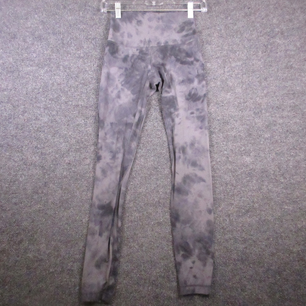 Lululemon Leggings Womens 4 Gray Tie Dye High Rise Ankle Yoga Athletic Pants